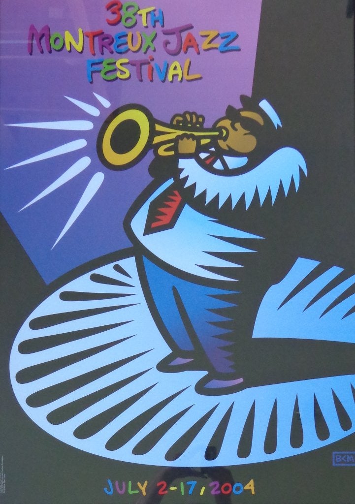 BURTON MORRIS / MONTREUX JAZZ / KLEURZEEFDRUK / 101x71cm, Ophalen