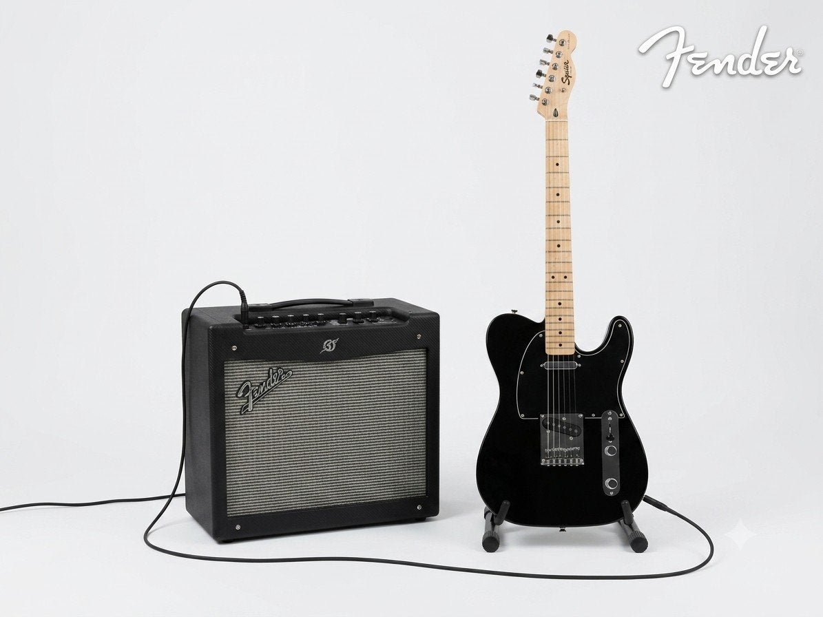 Squier Telecaster + Fender Mustang v2 amp, Musique & Instruments, Instruments à corde | Guitares | Électriques, Enlèvement, Fender