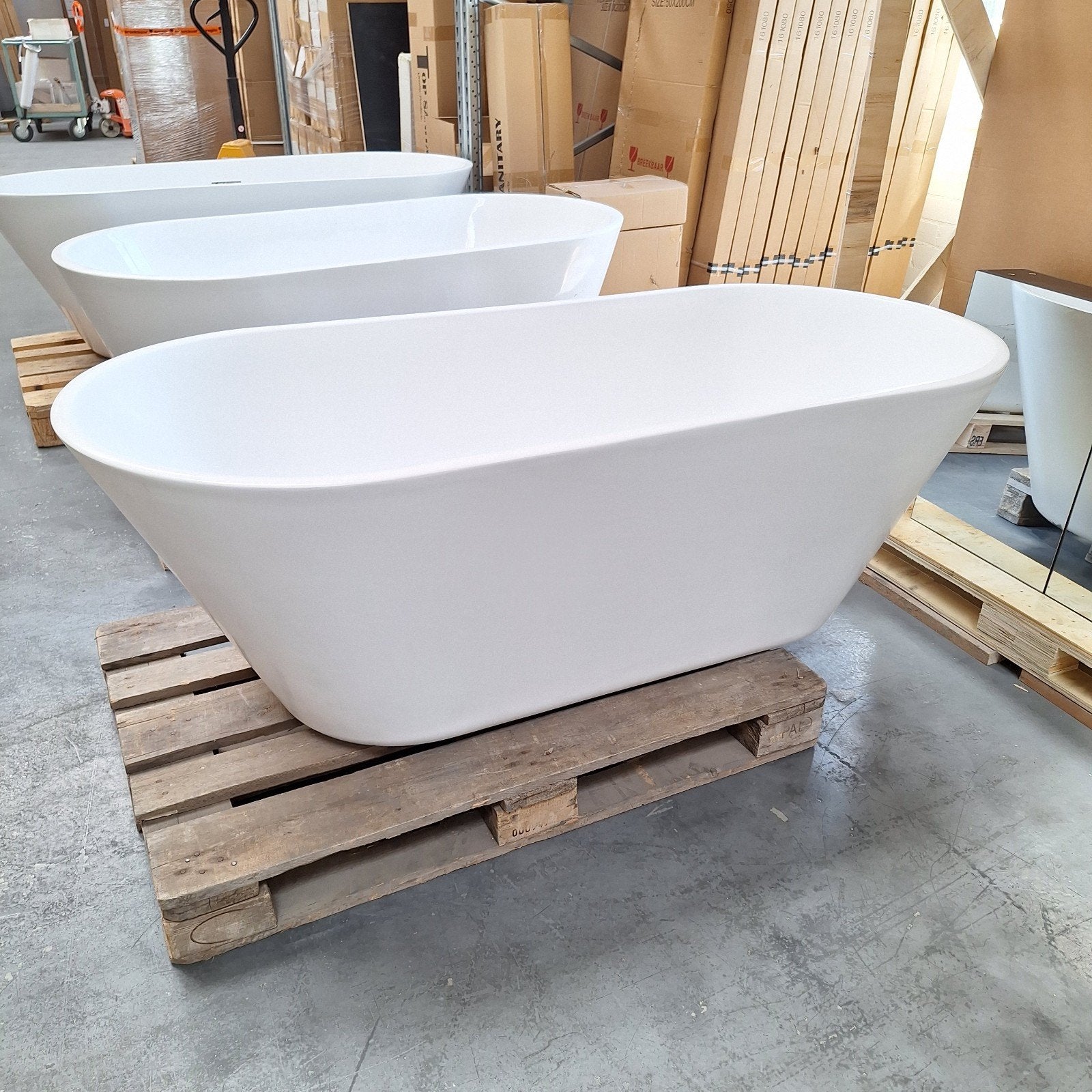 MODERN ligbad vrijstaand elegante look wit 170x75x59 nr337, Ophalen of Verzenden, Wit, Modern