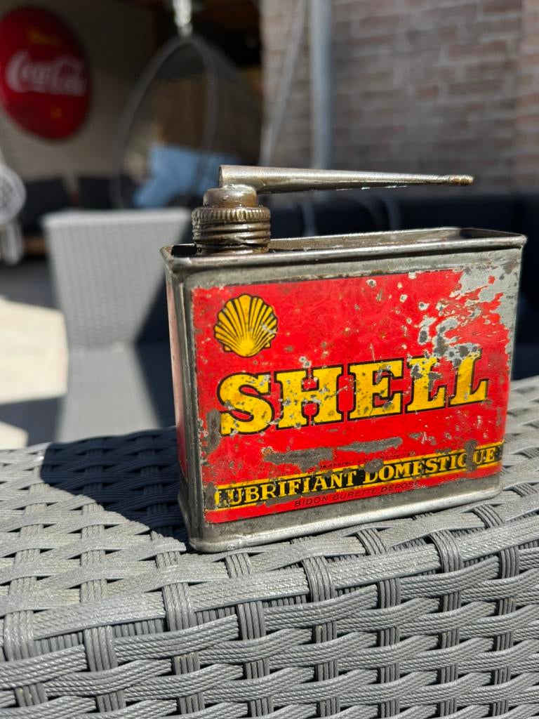 Mini SHELL olie blikje, Ophalen of Verzenden, Gebruikt, Gebruiksvoorwerp