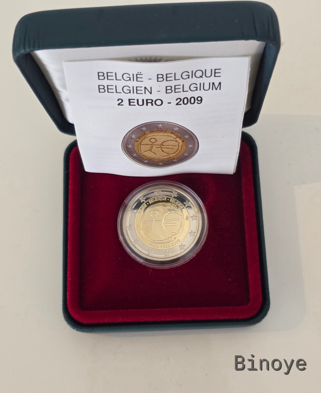 2€ Belgique 2009 Proof – UEM 10 ans – 6 000 ex., Postzegels en Munten, Munten | Europa | Euromunten, Ophalen of Verzenden, België