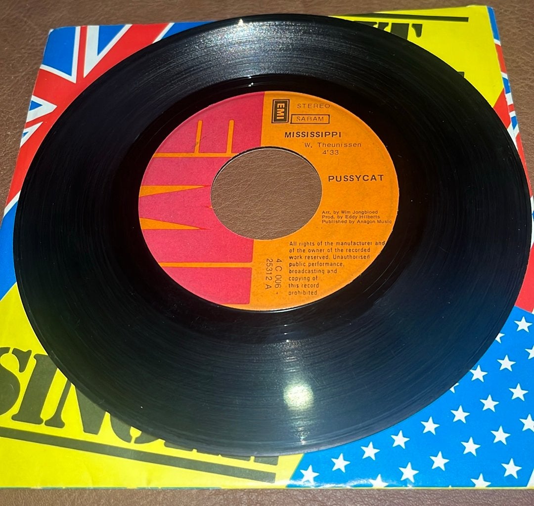 Pussycat ‎– Mississippi - 7” vinyl single - BE, Ophalen of Verzenden, Gebruikt, Single