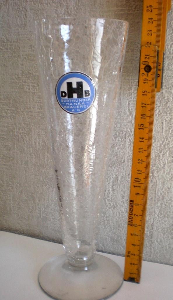 DORTMUNDER HANSA  verre craquelé, Enlèvement ou Envoi, Utilisé, Verre ou Verres