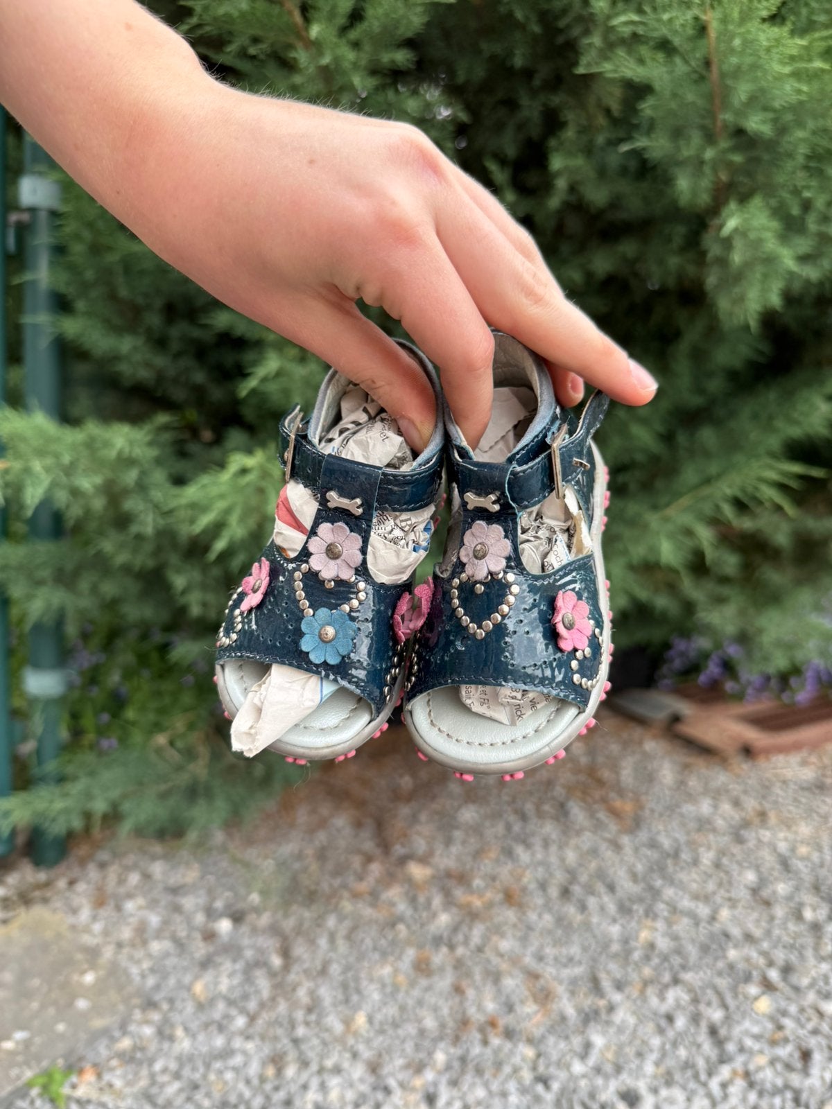 Sandales bébé fleuries multicolores, Envoi, Neuf
