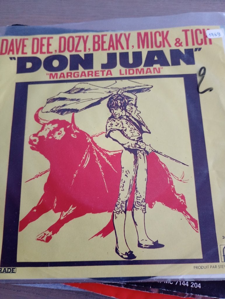 Dave Dee , Dozy , Beaky , Mick and Tich - Don Juan, Enlèvement ou Envoi, Pochette photo, 7 inch, Utilisé