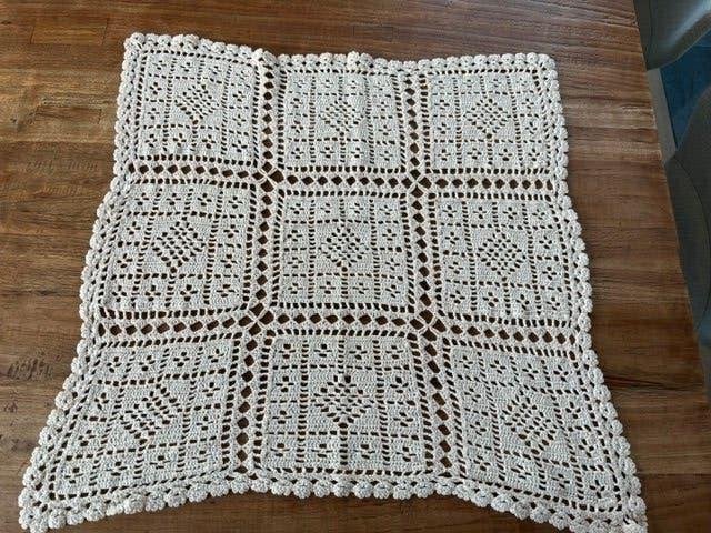 nappe, Nappe, Au crochet, Beige, 68 cm