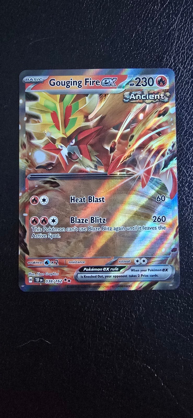 Pokemon card Gouging Fire ex Temporal Forces, Ophalen