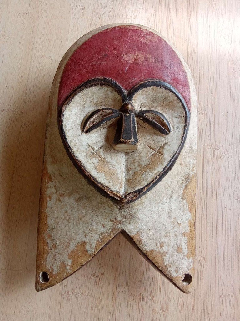 Afrikaanse maskers de Songye groep Congo - Kinshasa (8)., Hout, Afrika, Masker, Handgemaakt