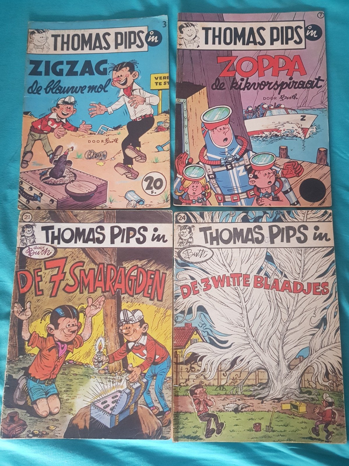 4x Thomas Pips, Boeken, Meerdere stripboeken, Ophalen of Verzenden, Buth
