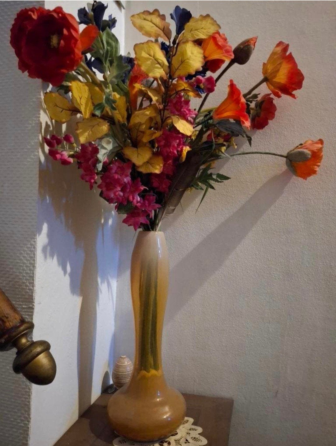 vase soliflore vintage en verre soufflé (1960-1980), Antiquités & Art, Enlèvement