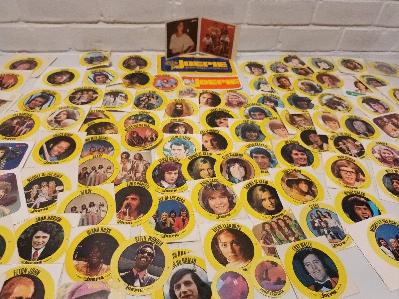 Verzameling vintage stickers Joepie. 105 stuks, Ophalen of Verzenden