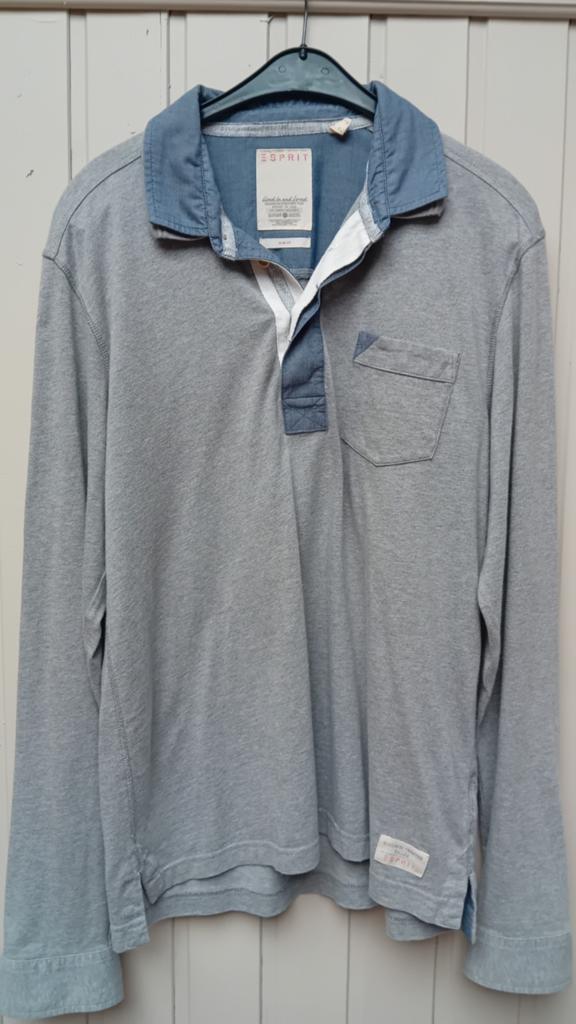 Polo manches longues Esprit, Vêtements | Hommes, Pulls & Vestes, Gris, Enlèvement ou Envoi, Taille 52/54 (L), Esprit