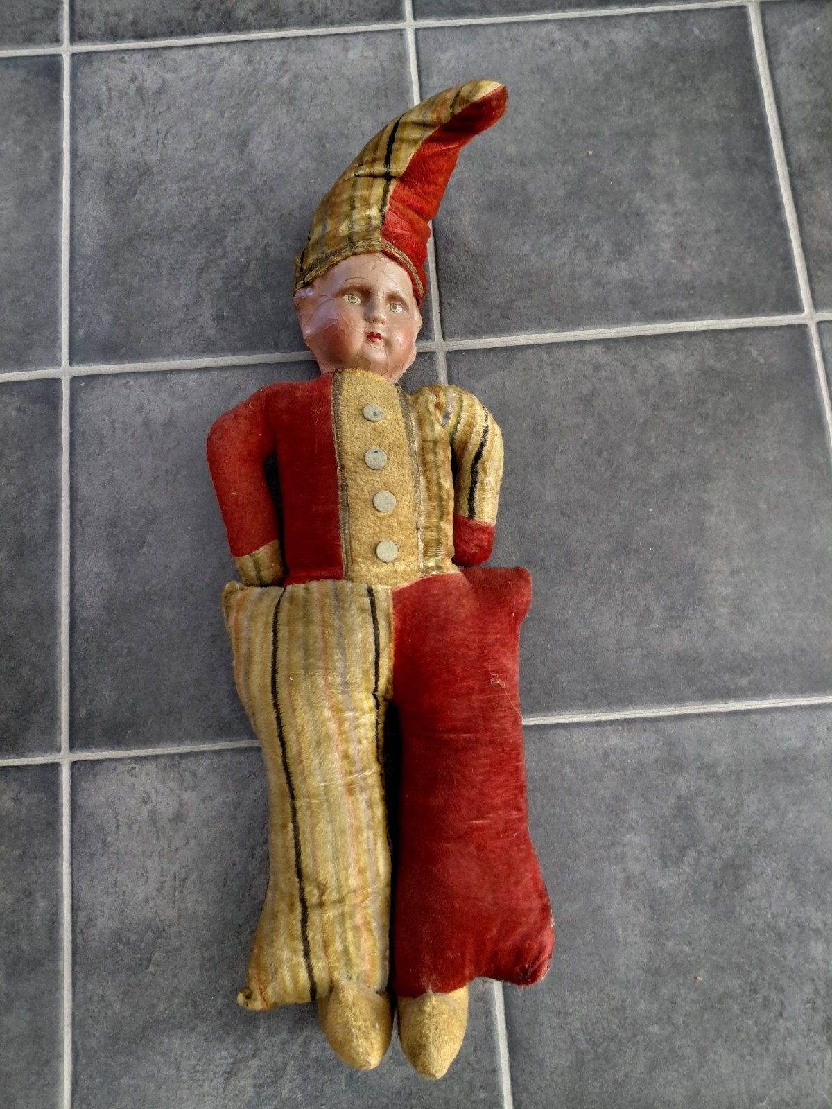Oude pop papier maché, Antiek en Kunst, Ophalen of Verzenden