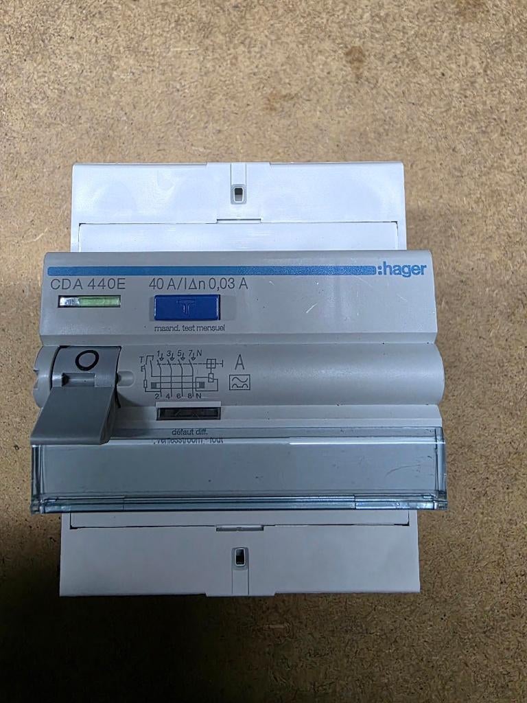 Interrupteur différentiel HAGER 4P 40A 30mA, Enlèvement ou Envoi, Neuf, Interrupteur