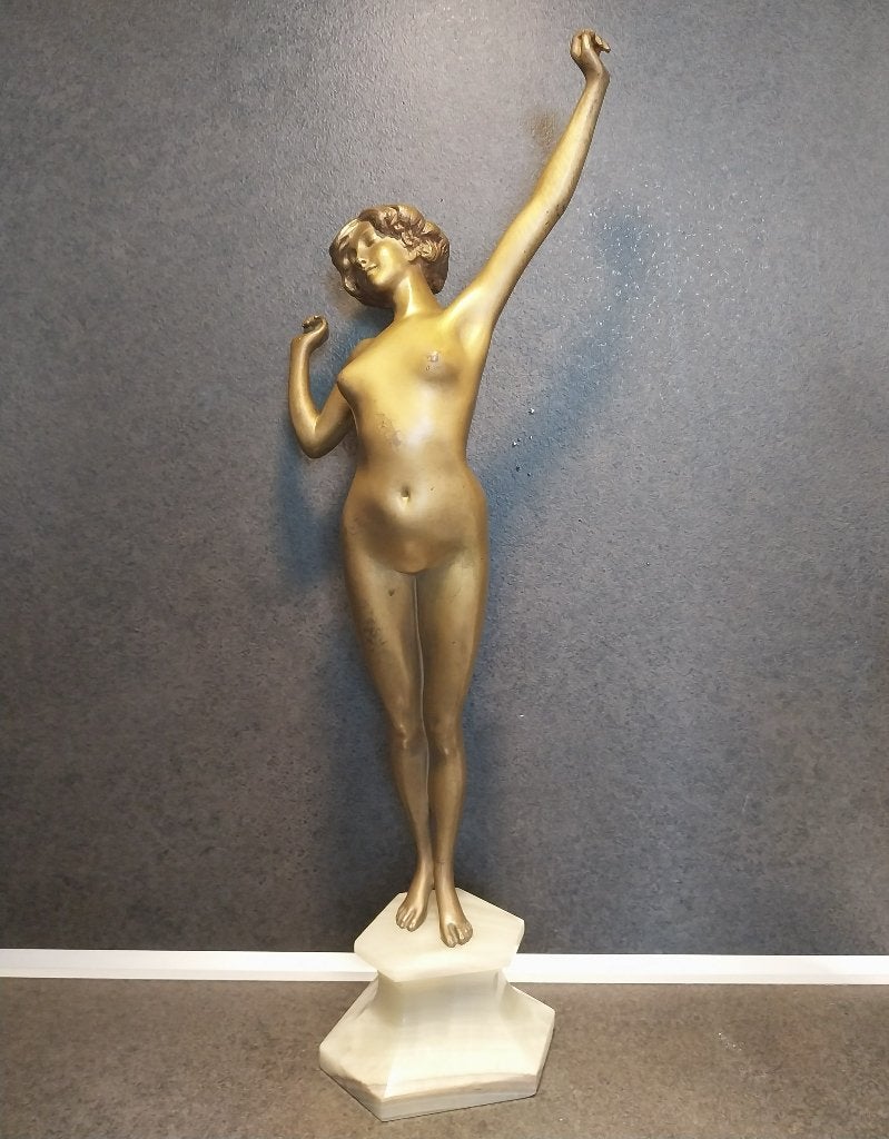 Origineel Art Deco brons Paul Philippe 'le Réveil', Ophalen, Art deco, Brons, 20 - 50 cm