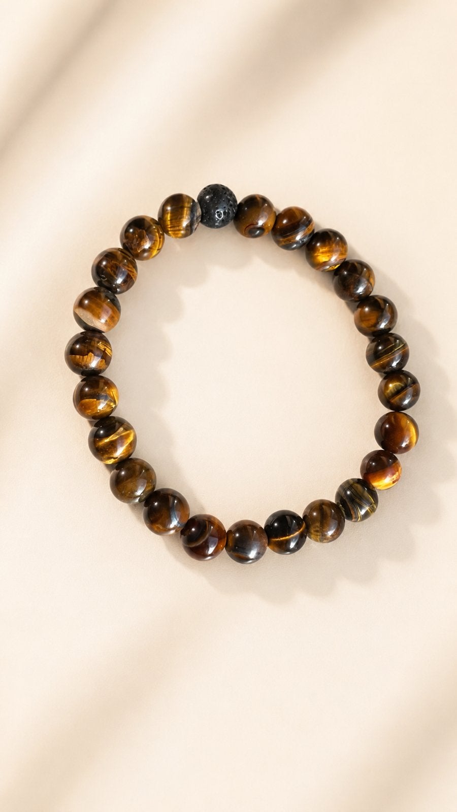 Bracelet œil de tigre – pierres naturelles, Neuf, Enlèvement ou Envoi, Avec bracelets à breloques ou perles, Brun