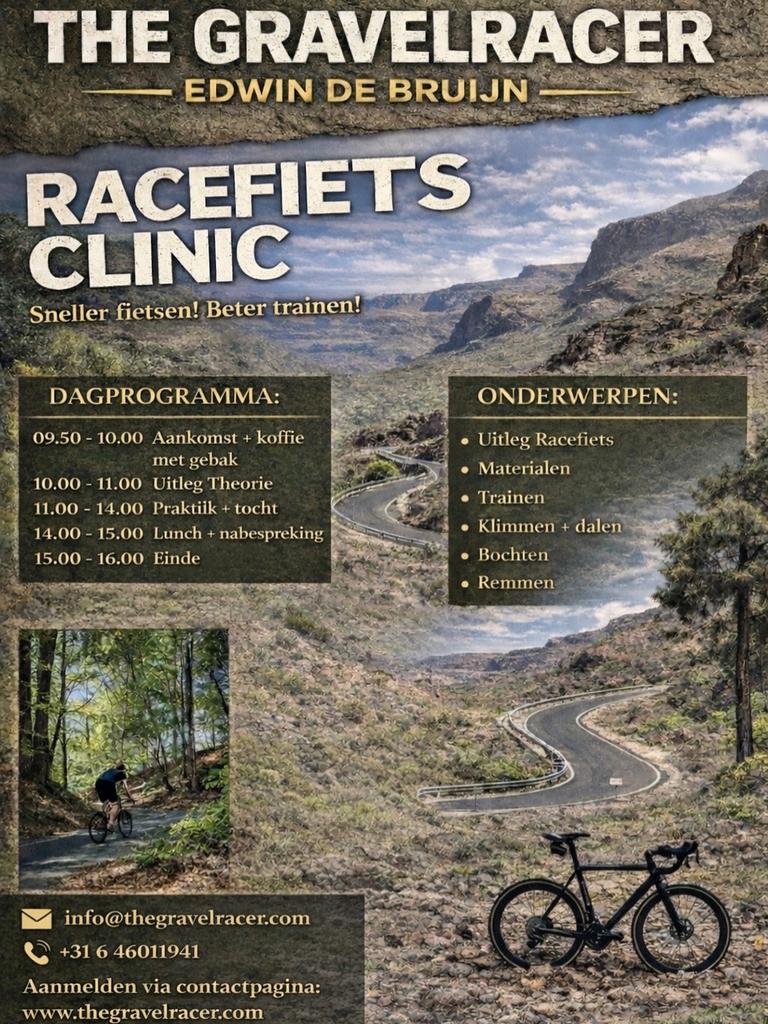 Racefiets Clinic Posbank Zuid Veluwe, Fietsen en Brommers, Fietsen | Racefietsen, Ophalen, Zo goed als nieuw