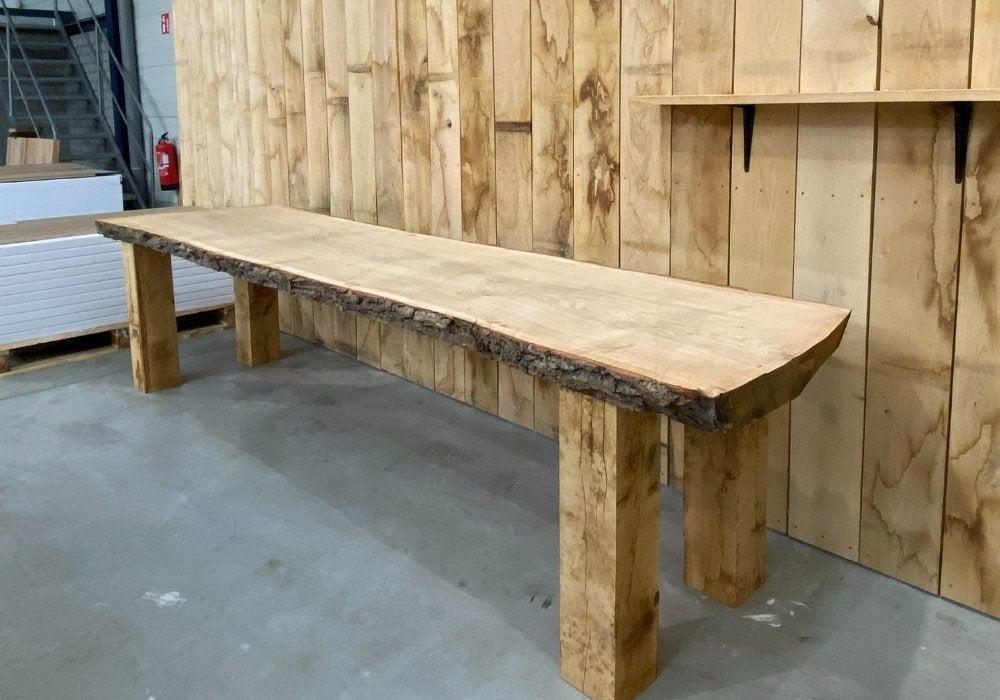 Eiken tafel | Tafelblad | Boomstamblad voor € 295.00 /stuk !, Huis en Inrichting, Ophalen, Eikenhout, 50 tot 100 cm, Nieuw