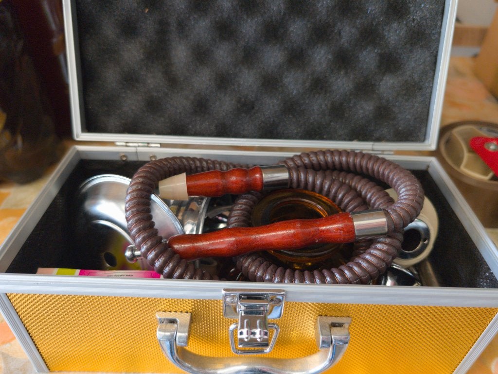Kleine waterpijp / shisha – zo goed als nieuw, Collections, Articles de fumeurs, Briquets & Boîtes d'allumettes, Comme neuf, Narguilé