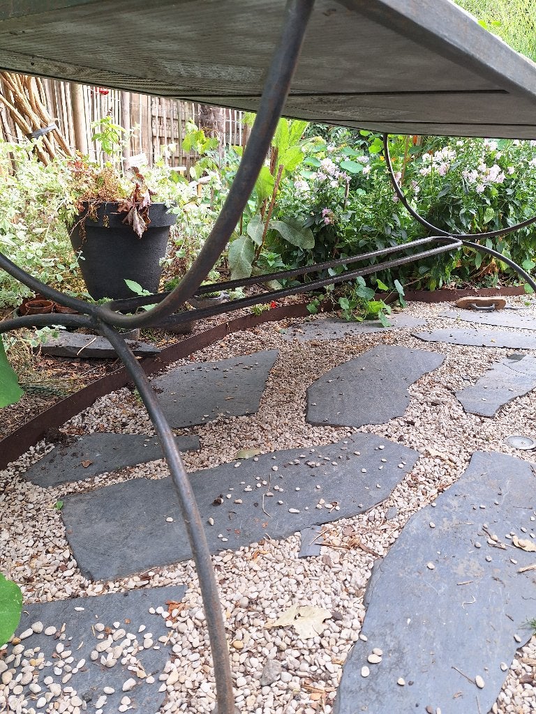 tuintafel, Tuin en Terras, Tuintafels, Gebruikt, Rechthoekig, Metaal, Ophalen