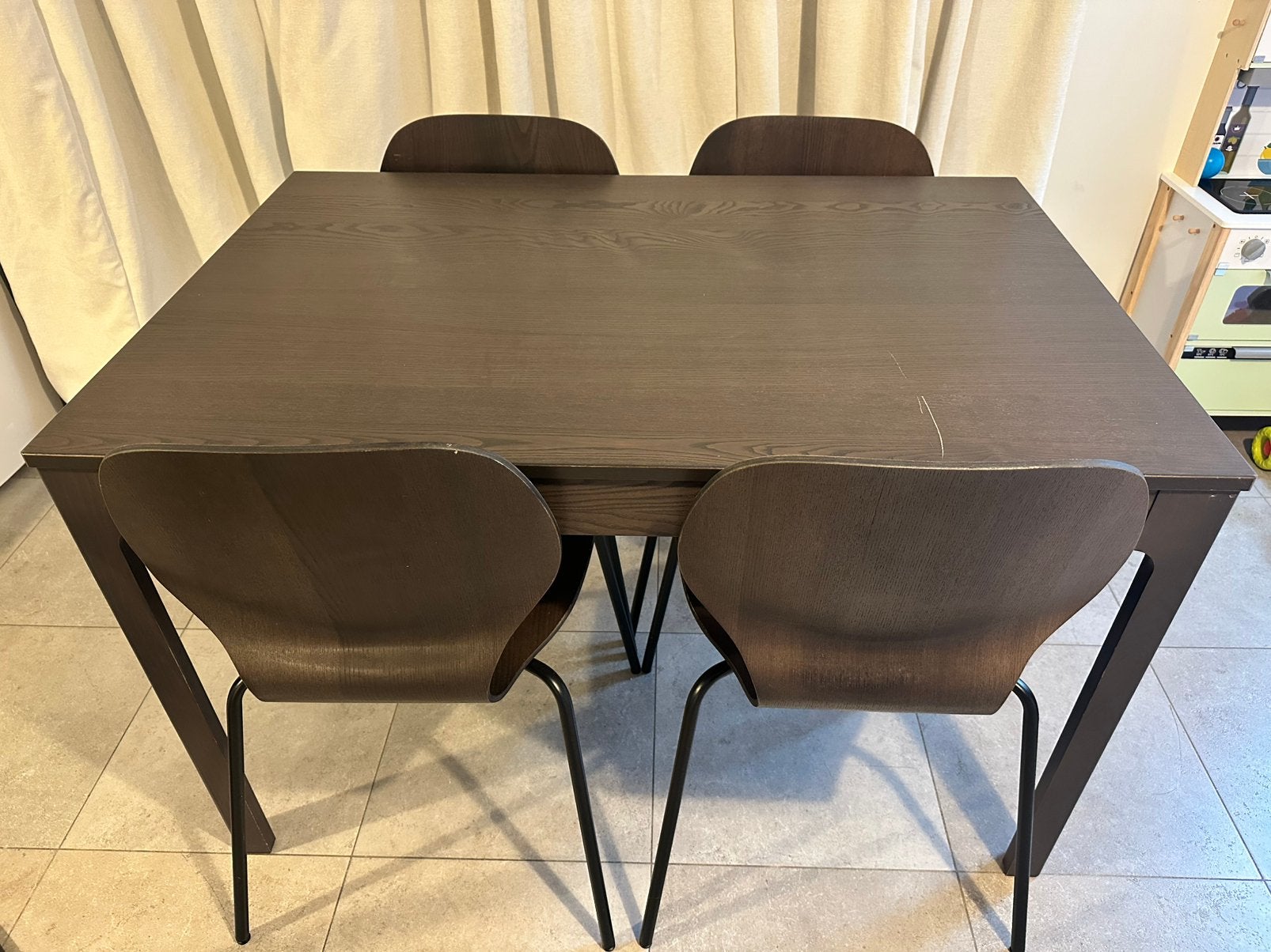Ikea uitschuifbare tafel eetkamerset, Enlèvement ou Envoi, Comme neuf