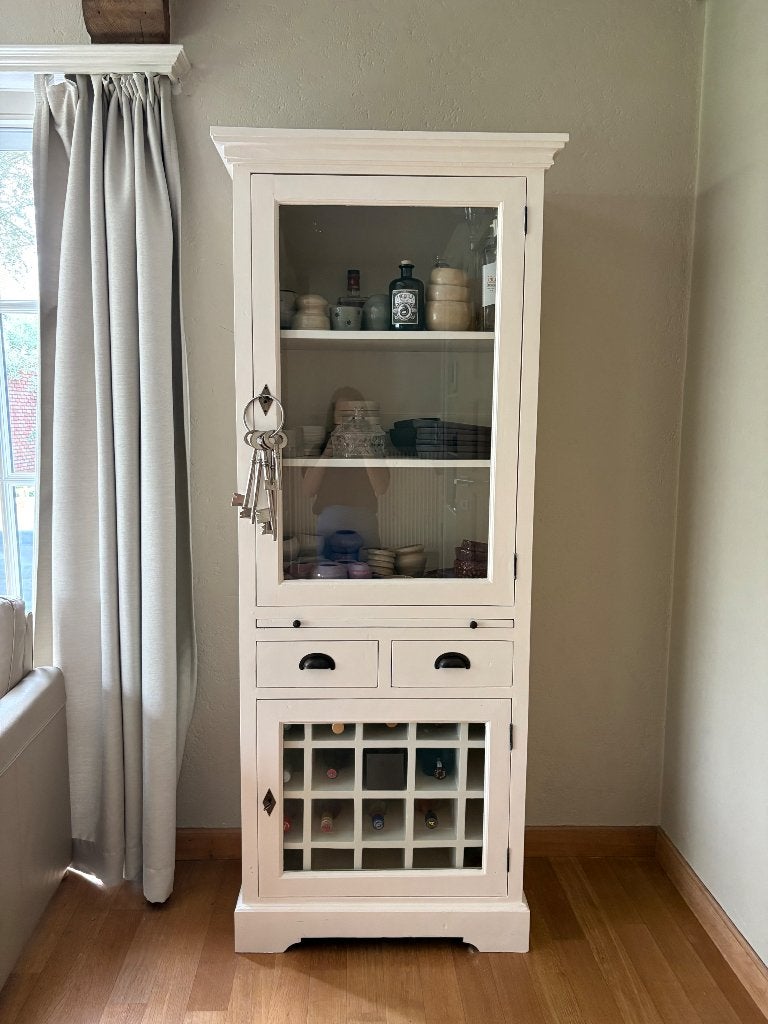 Teak kast, Ophalen, Gebruikt, Met deur(en), Teakhout