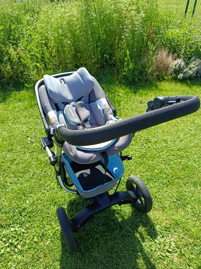 Poussette trio Concord Neo turquoise/anthracite, Autres marques, Poussette combi, Tige de poussée réglable, Comme neuf