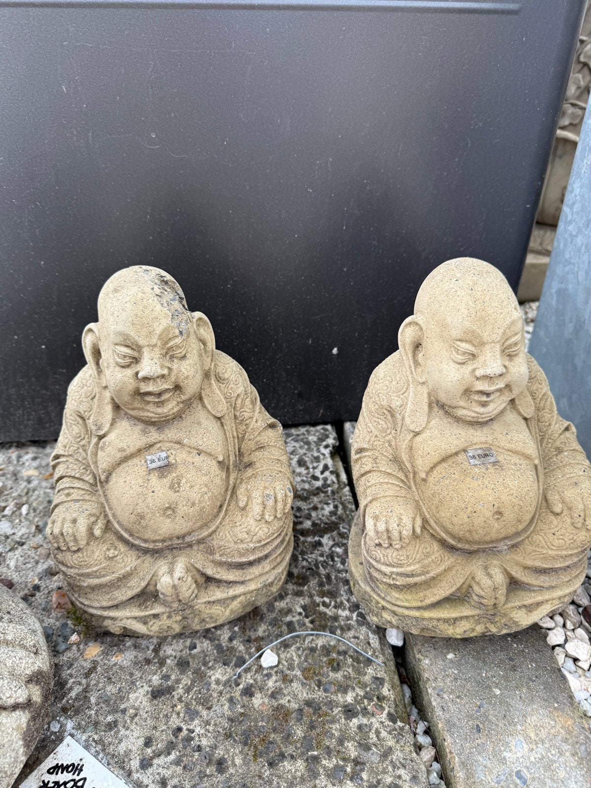 Deux petits bouddhas, hauteur 22 cm, 2 kilogrammes, Enlèvement ou Envoi, Comme neuf