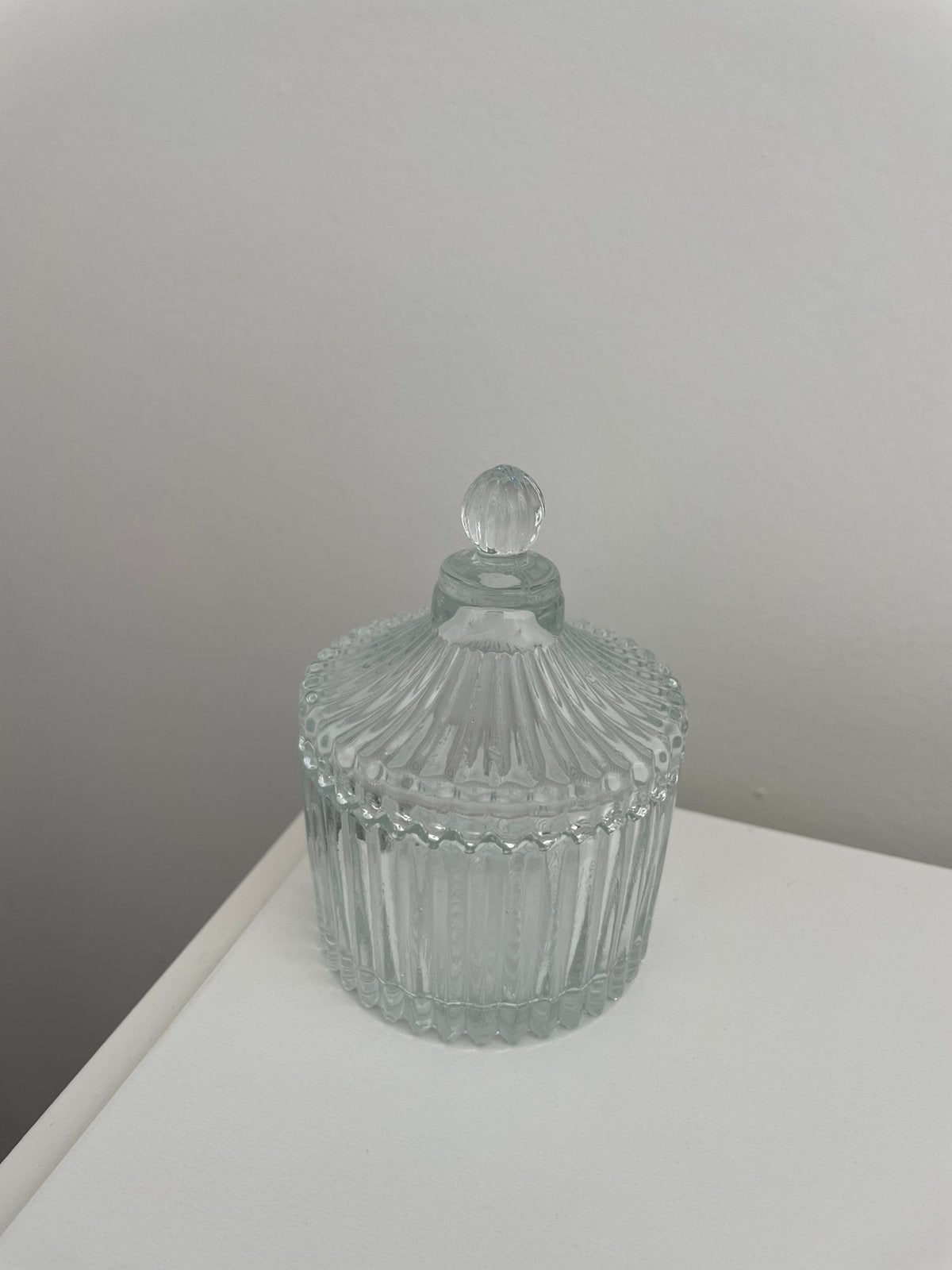Mini bocal en verre, Maison & Meubles, Verre, Enlèvement ou Envoi, Comme neuf, Avec couvercle