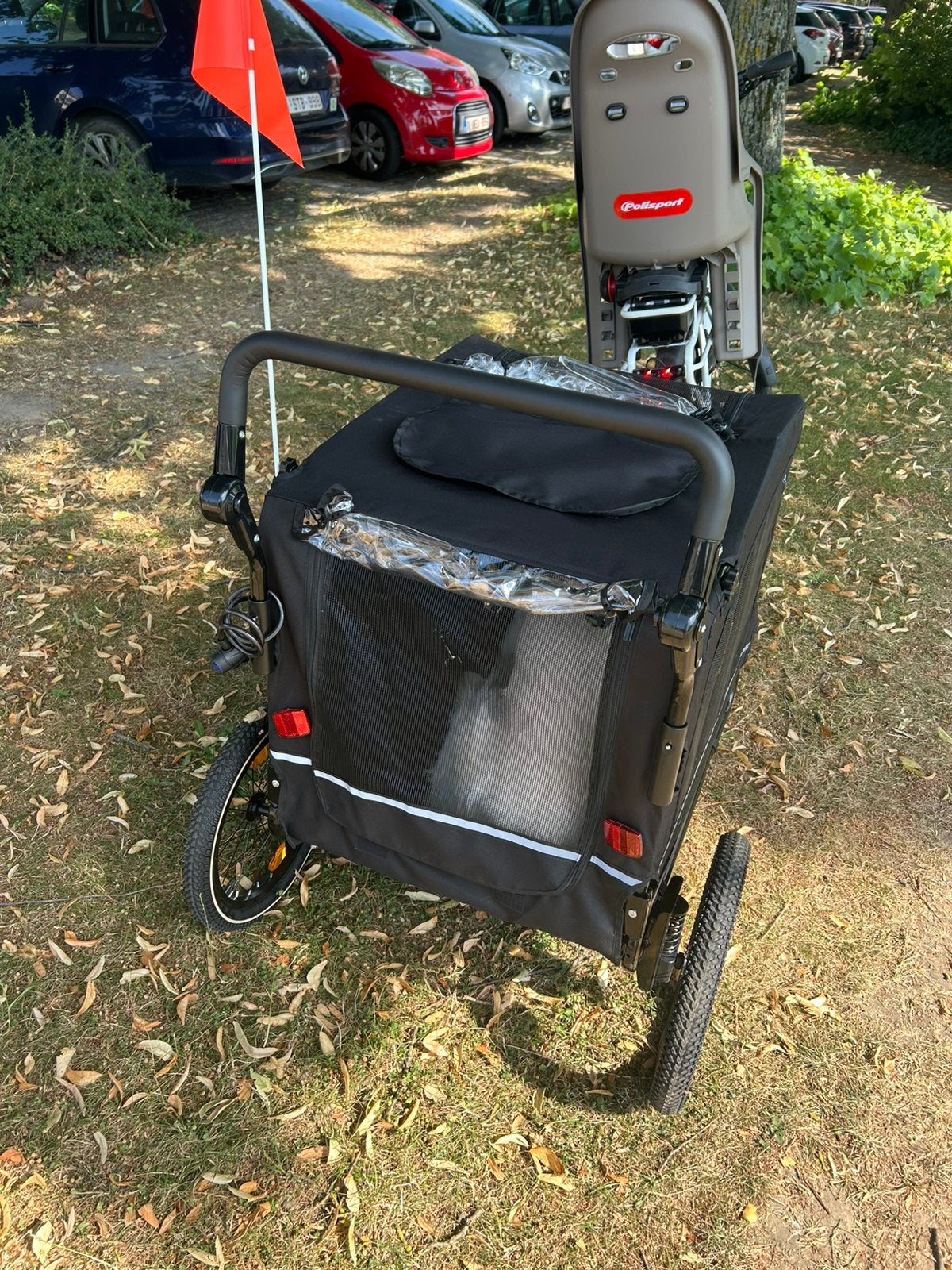Voiture à vélo pour grands et petit chiens une fois utilisée, Enlèvement, Comme neuf