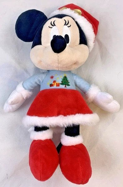 Disney Minnie Mouse Kerst Pluche Knuffel 25cm Kerstoutfit, Muis, Disney, Disney, Verzenden