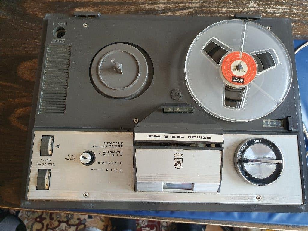 Vintage Grundig TK 145 deLuxe Bandrecorder (1967), Audio, Tv en Foto, Bandrecorder, Ophalen, Bandrecorder, Met stofkap