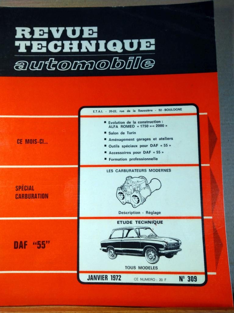 RTA 309 - Daf 55 - janvier 1972, Enlèvement ou Envoi