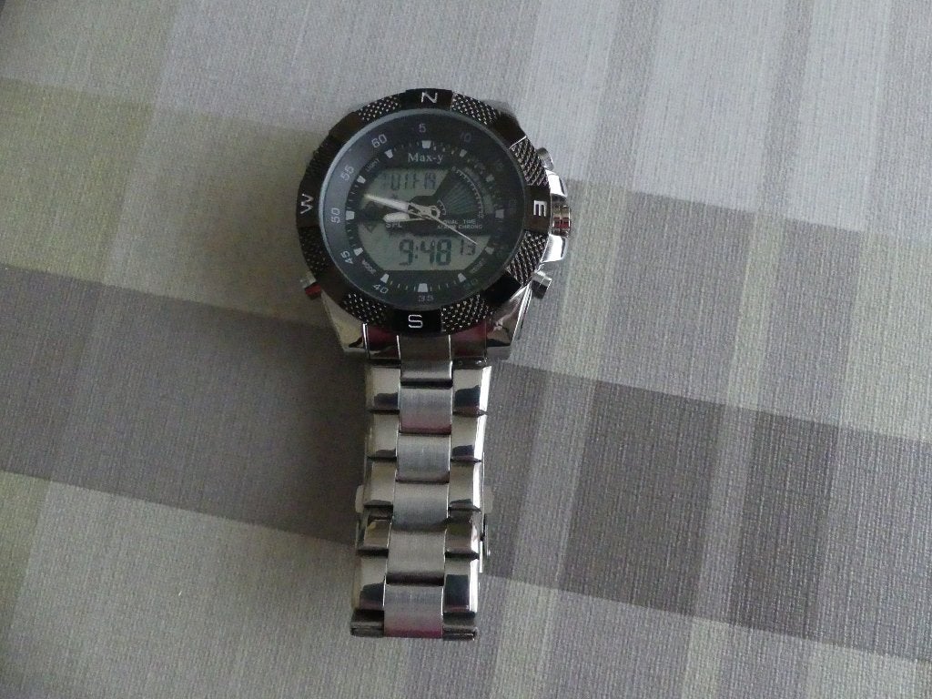 Polshorloge, Bijoux, Sacs & Beauté, Bracelets, Enlèvement, Comme neuf, Gris, Autres matériaux