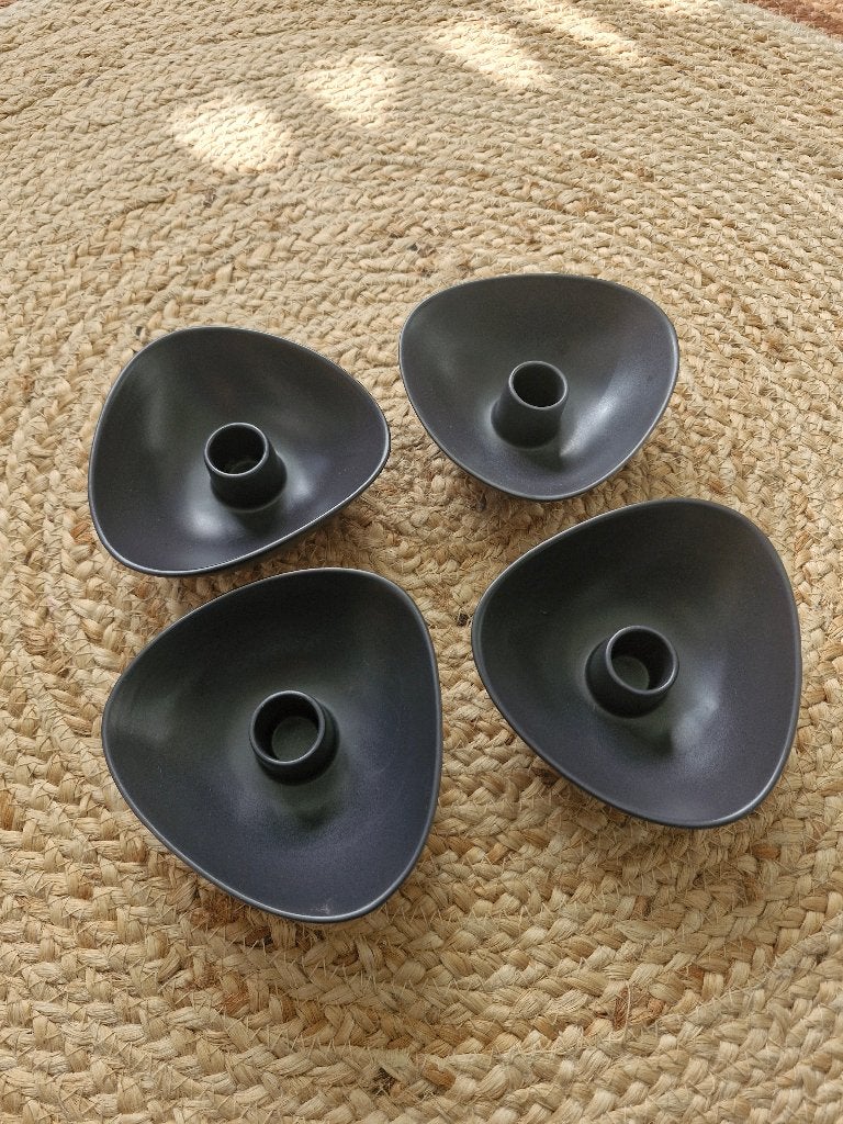 4 kandelaars, Huis en Inrichting, Ophalen of Verzenden, Nieuw, Steen/keramiek, Kandelaar