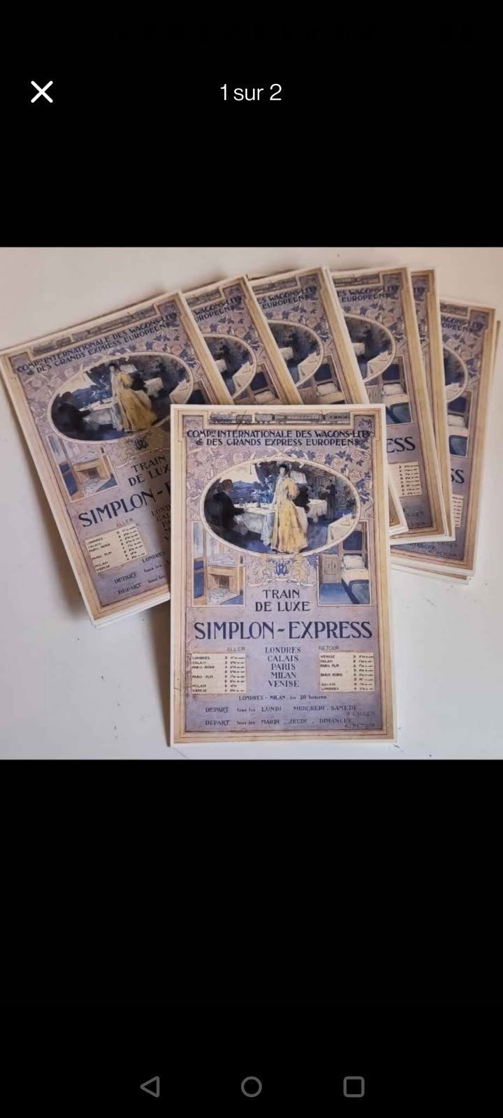 Wagons-lits : cartes postales, Collections, Enlèvement