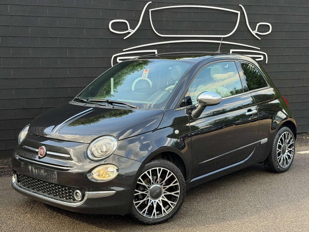 Fiat 500 1.0i MHEV+NAVI+AIRCO+TOIT PANO+JANTES+EURO 6D, Euro 6, Entreprise, 69 ch, Noir