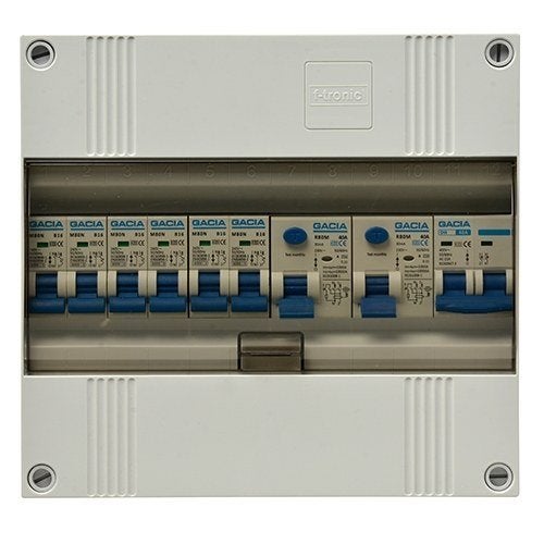 1F groepenkast 1rij 6xB16A + 2xALS 2P 30mA+ HFDS.2P, Verzenden