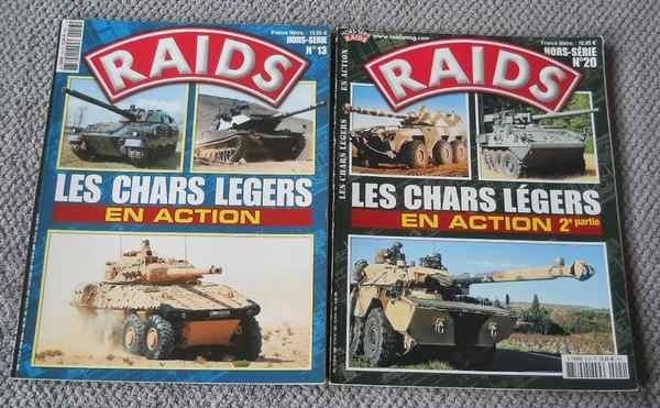 Les chars légers en action - 2 magazines hors-série RAIDS, Enlèvement, Deuxième Guerre mondiale, Utilisé, Armée de terre