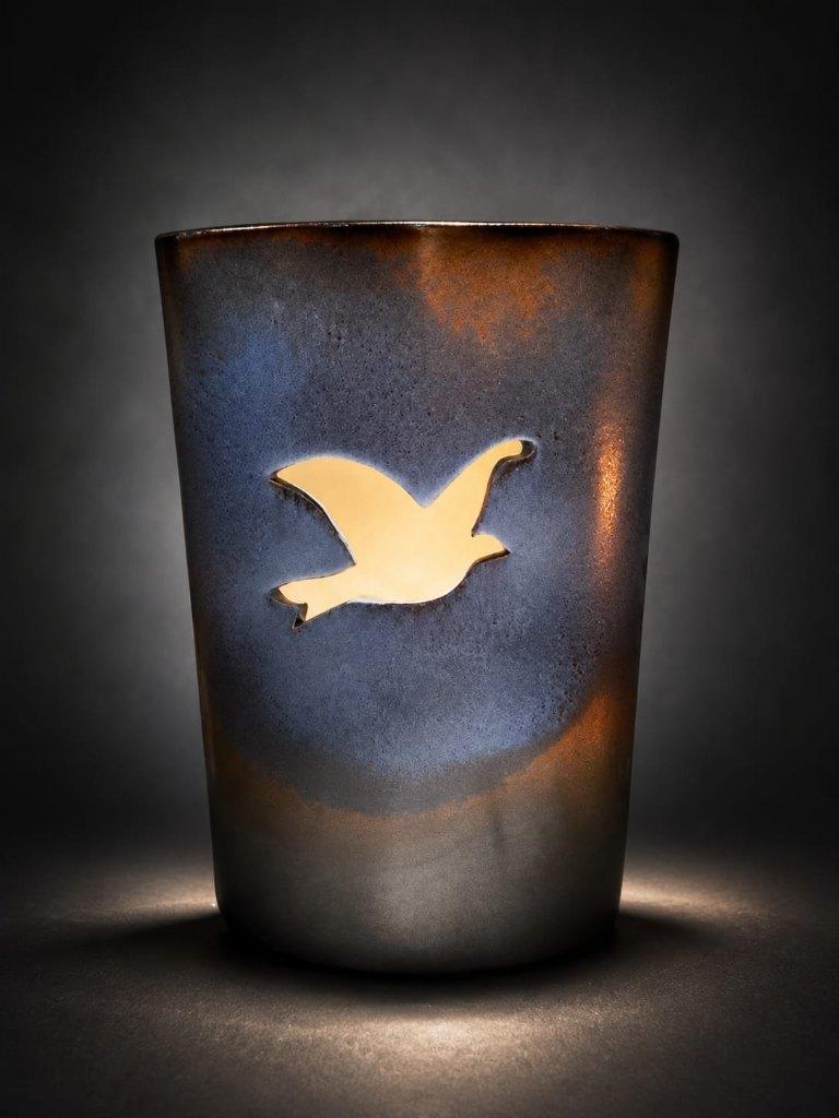 Lampe en céramique de "Présence de terre", Michel Delfosse., Enlèvement