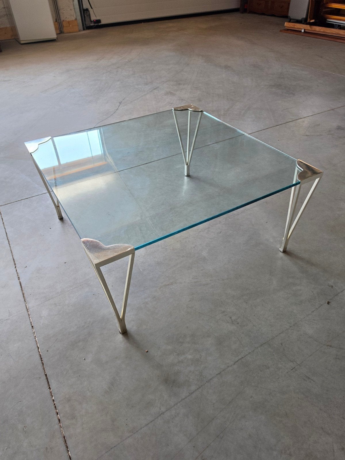 Table basse carrée en verre, Maison & Meubles, Enlèvement, Verre
