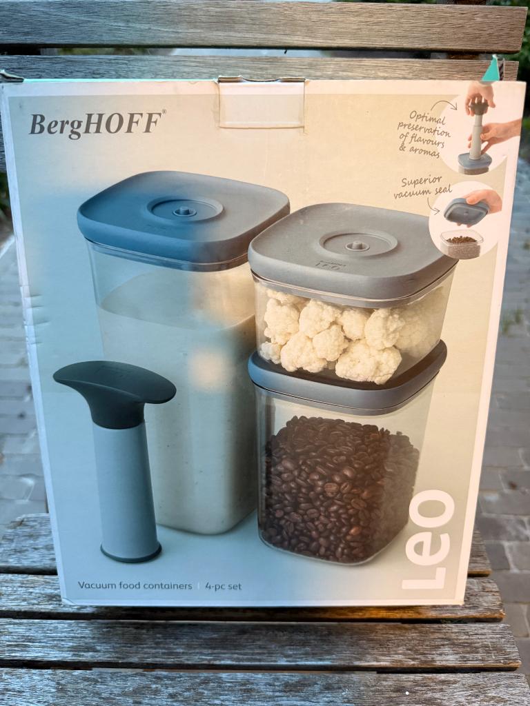 Set van 3 dozen voor voeding met vacuumpomp, Ophalen, Kunststof, Nieuw, Voorraadpot