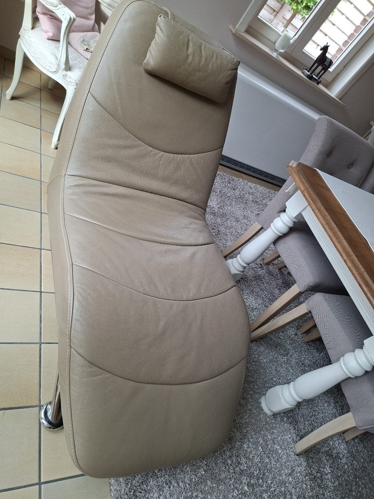 zetel te koop, Maison & Meubles, Canapés | Salons, Enlèvement, Cuir, 125 à 150 cm, Moins de 150 cm