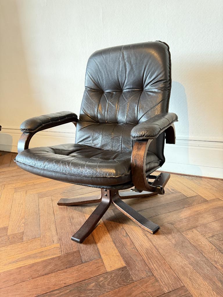 vintage UNICO draai fauteuil, Ophalen, Gebruikt, Vintage, 75 tot 100 cm