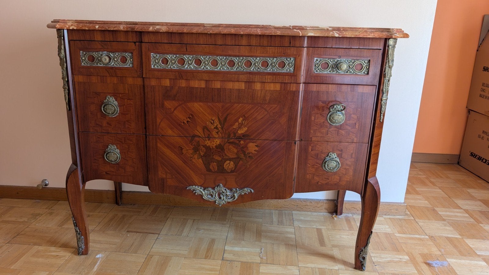 kast Transitiestijl met marmeren blad, Ophalen