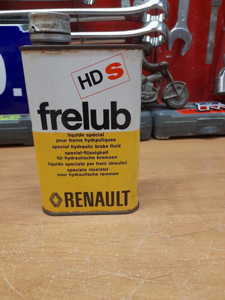 ancien bidon huile vide renault elf frelub HD S, Envoi, Utilisé, Autres types