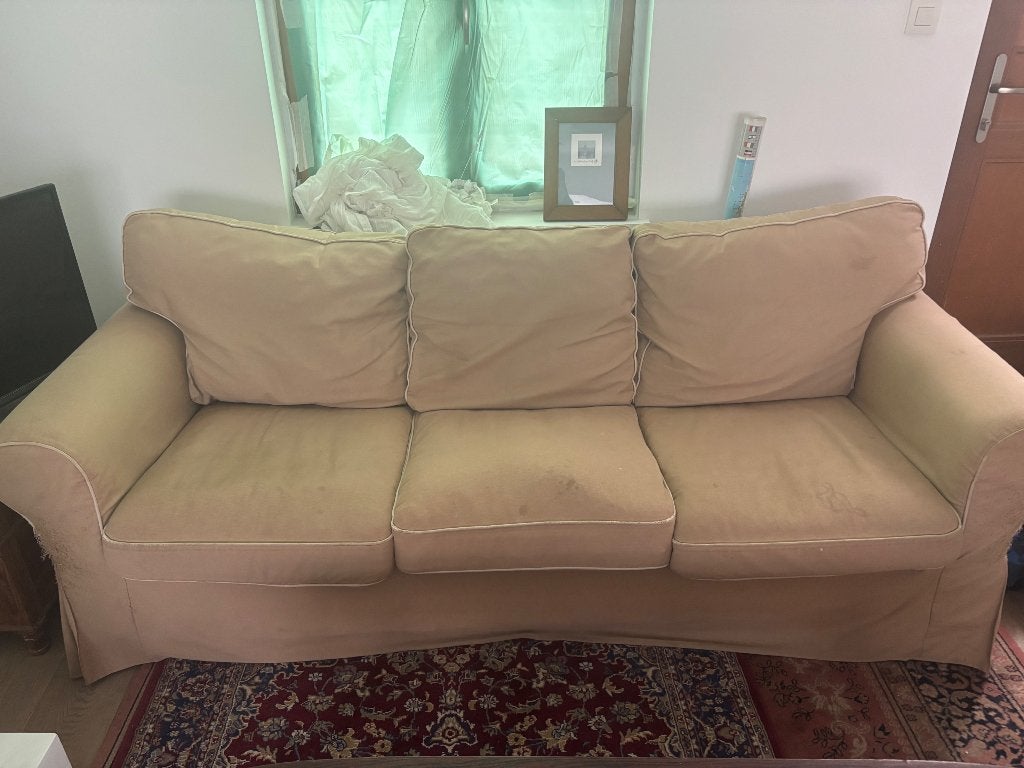 Canapé EKTORP 3 places, 200 à 250 cm, Banc droit, Enlèvement, Utilisé
