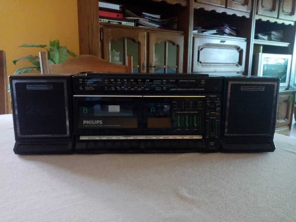 Radio/double cassettes "PHILIPS"., Enlèvement, Double, Philips, Auto-reverse