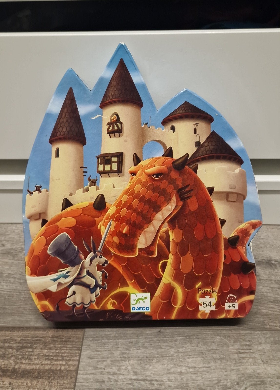 Puzzle Djeco Le Château au Dragon, Kinderen en Baby's, Speelgoed | Kinderpuzzels, Ophalen of Verzenden, Meer dan 50 stukjes, Gebruikt