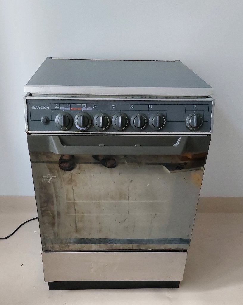ARISTON kookfornuis 4 bekkens + hetelucht oven (gas), Ophalen, Gebruikt, 60 cm of meer, 4 kookzones